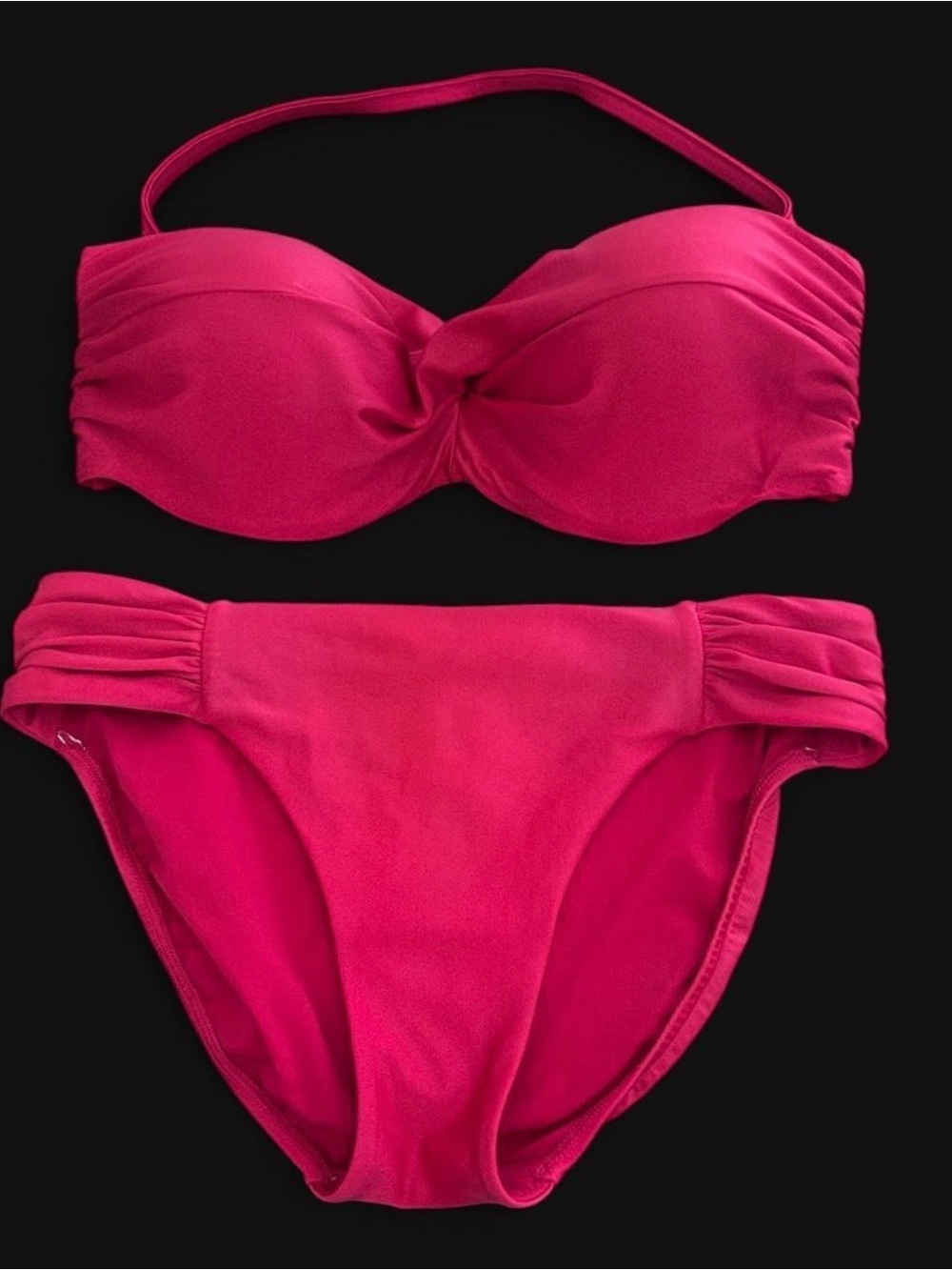 Seafolly Red Twist Bandeau Underwire Bikini Set - EUC!
